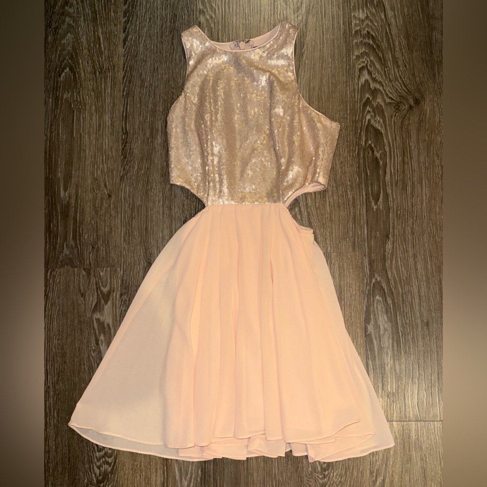 Shimmering Sequin and Chiffon Dress